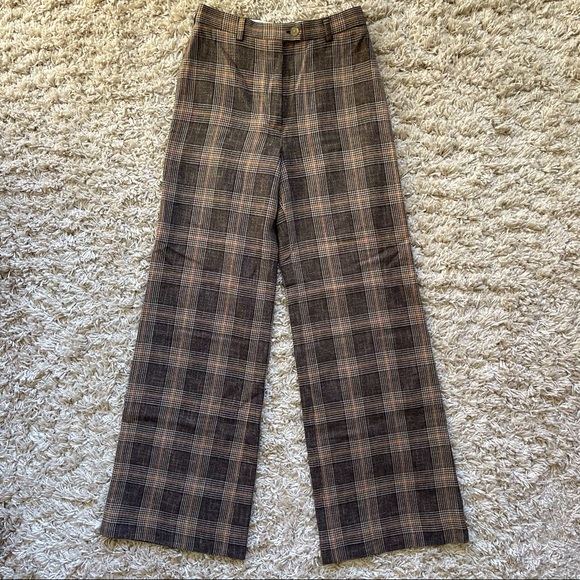 Acne Wool Prince Of Wales Checkered Trousers - Picture 7 of 13